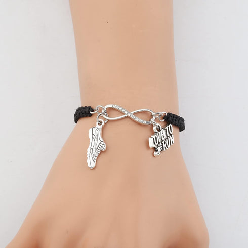 Runners Jewelry Set for Marathon Lovers Bracelet  Earrings